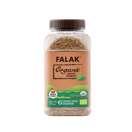 Falak Brown Organic Basmati Rice - Al kabeda Trading